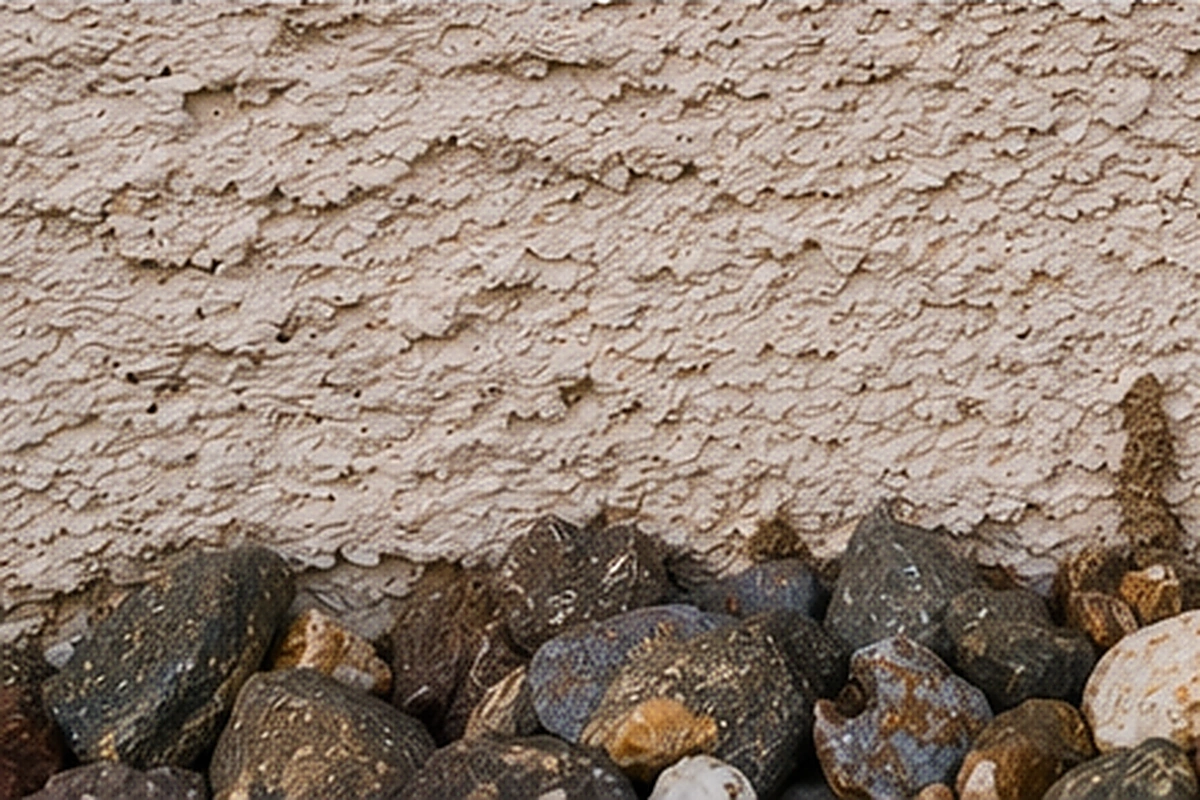 Tubos de lodo de termita en muro exterior